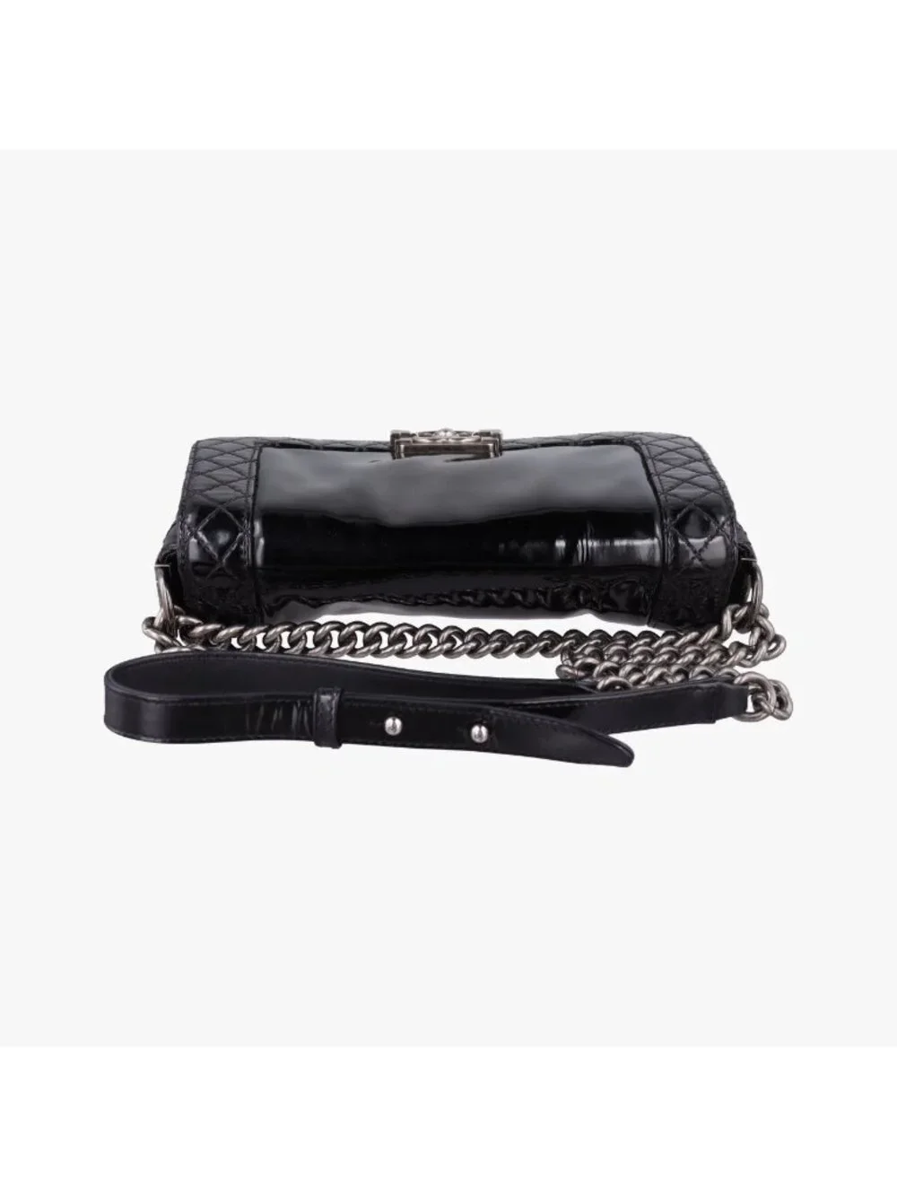 Chanel Boy Black Patent Shoulder Bag